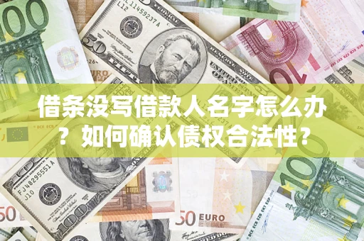 北京借条没写借款人名字怎么办？如何确认债权合法性？