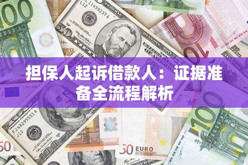 北京担保人起诉借款人：证据准备全流程解析