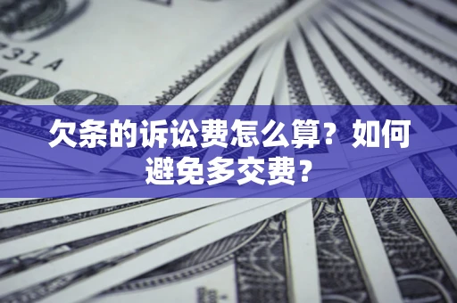 北京欠条的诉讼费怎么算？如何避免多交费？